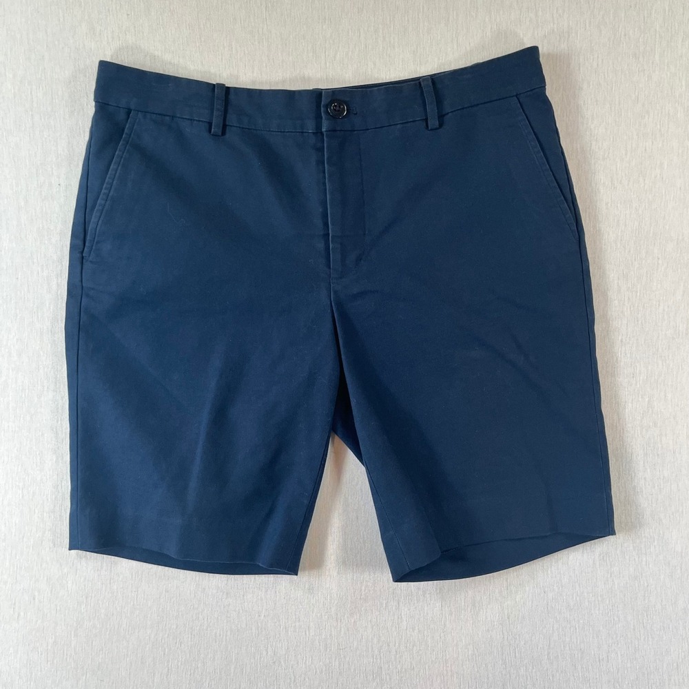 Vintage Lauren Ralph Lauren Shorts Women 8 Navy Cotton Stretch 8.5" Inseam 1990s